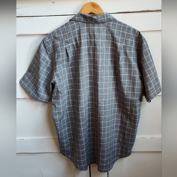 Orvis Men's Gray Plaid Checkered Short Sleeve Button Up Shirt | Size Large - Picture 2 of 6